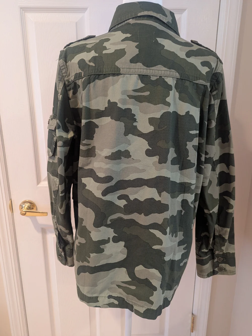 J. Crew Women's Camouflage Utility Jacket in Olive Green